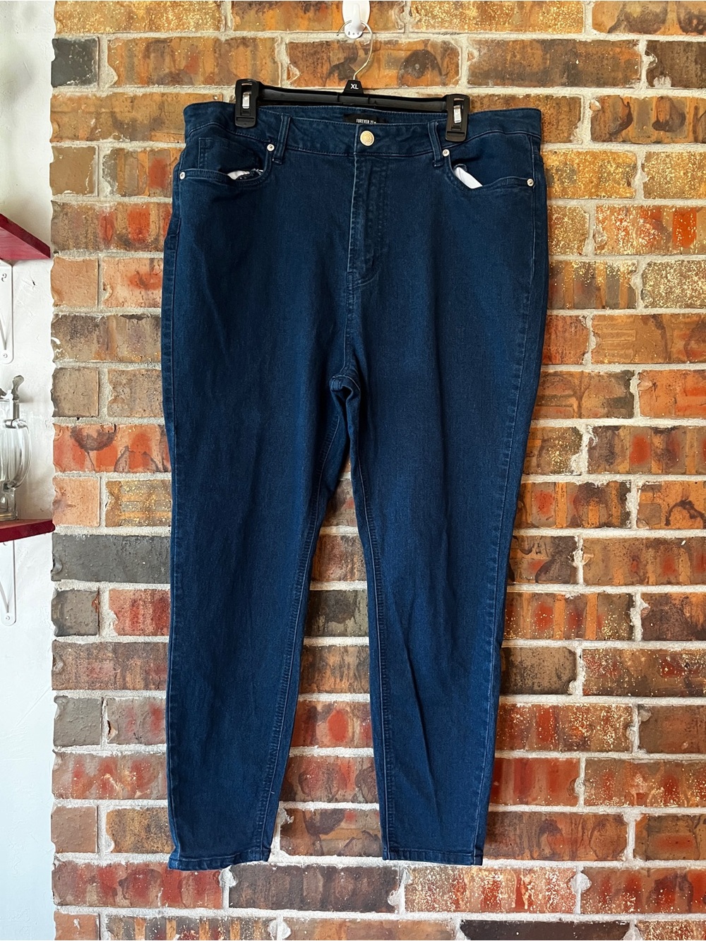 Forever21 Women’s Dark Wash Skinny Denim Jeans Size:16